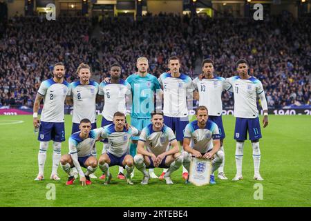 Glasgow, Regno Unito. 12 settembre 2023. Per commemorare la prima partita internazionale tra Scozia e Inghilterra nel 1872, un Anniversary Heritage match fu disputato a Hampden Park, Glasgow, Scozia, Regno Unito tra Scozia e Inghilterra. Questa è la più antica rivalità internazionale del calcio, poiché le squadre si sono incontrate per l' ultima volta nella fase a gironi di Euro 2020 quando il punteggio è stato 0 - 0 . Crediti: Findlay/Alamy Live News Foto Stock