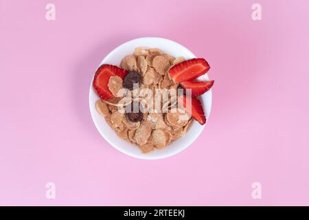 Foto pubblicitaria in studio di cornflakes. Foto Stock