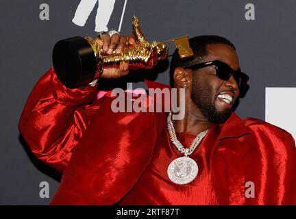 Newark, United ha dichiarato. 12 settembre 2023. Sean 'P. Diddy' Combs arriva in sala stampa agli MTV Video Music Awards 2023 'VMA's' al Prudential Center di Newark, New Jersey, martedì 12 settembre 2023. Foto di Jason Szenes/UPI credito: UPI/Alamy Live News Foto Stock