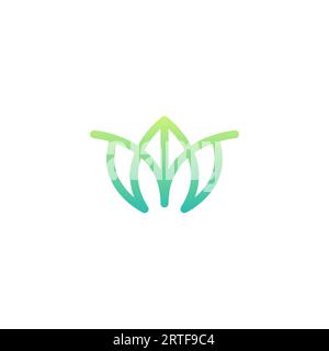 Logo Fiore Letter M. M disegno iniziale del logo Illustrazione Vettoriale