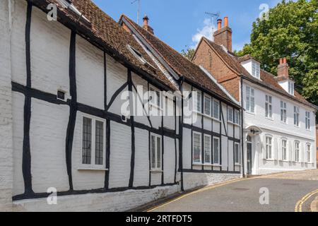 Houses on Parsons Fee, Old Aylesbury, Buckinghamshire, Inghilterra, Regno Unito Foto Stock