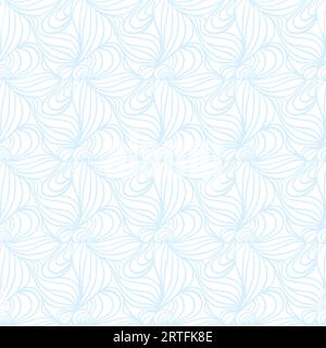Sfondo blu astratto senza cuciture con linee ondulate Illustrazione Vettoriale