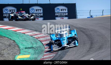 10 settembre 2023 Monterey, CA, U.S.A. driver Devlin DeFrancesco (29)alla guida del cavatappi durante il Firestone Grand Prix del Monterey NTT Indycar Championship al WeatherTech Raceway Laguna Seca Monterey, CA Thurman James/CSM Foto Stock