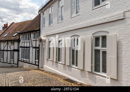 Houses on Parsons Fee, Old Aylesbury, Buckinghamshire, Inghilterra, Regno Unito Foto Stock