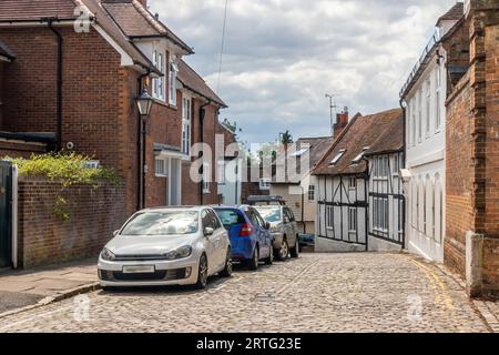 Houses on Parsons Fee, Old Aylesbury, Buckinghamshire, Inghilterra, Regno Unito Foto Stock