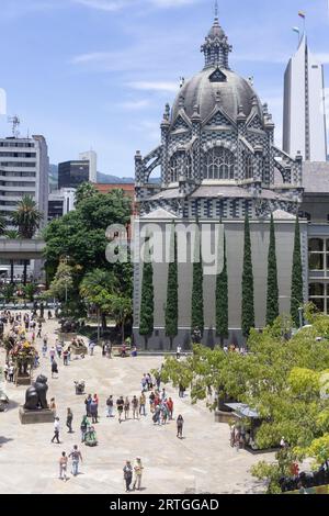 Palazzo della Cultura Rafael Uribe Uribe a Plaza Botero a Medellin, Antioquia, Colombia Foto Stock