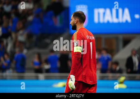 Milano, Italie. 12 settembre 2023. Gianluigi Donnarumma (Italia) durante la UEFA Euro 2024, qualificazioni europee, gruppo C partita di calcio tra Italia e Ucraina il 12 settembre 2023 allo stadio San Siro di Milano, Italia - foto Morgese-Rossini/DPPI Credit: DPPI Media/Alamy Live News Foto Stock