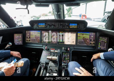 Air Charter Expo 2023 all'aeroporto di Londra Biggin Hill Foto Stock