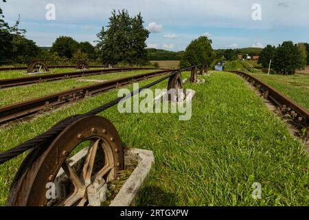 Ascensore per barche presso il canale Elblaski a Pochylnia Katy in Polonia Foto Stock