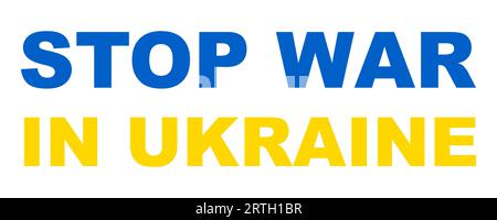 Ferma la guerra in Ucraina. Nessuna guerra in Ucraina. Sostenere l'Ucraina Illustrazione Vettoriale
