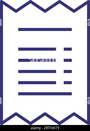 Icona della riga della fattura Illustrazione Vettoriale