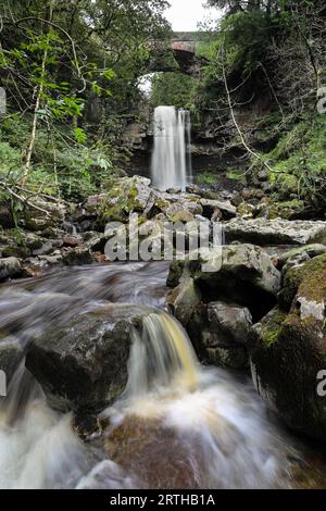 Ashgill Force, North Pennines, Garrigill, Cumbria, Regno Unito Foto Stock