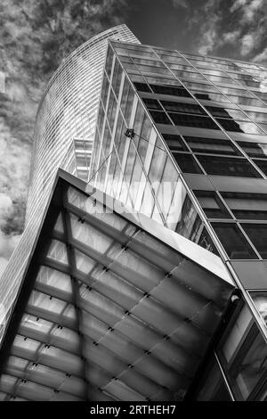 Vista su Brookfield Place NYC B+W. Foto Stock