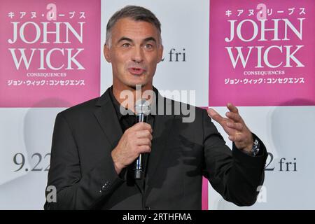 Tokyo, Giappone. 13 settembre 2023. Il regista Chad Stahelski partecipa alla première giapponese del film "John Wick: Chapter 4" a Tokyo, in Giappone, mercoledì 13 settembre 2023. Foto di Keizo Mori/UPI Credit: UPI/Alamy Live News Foto Stock