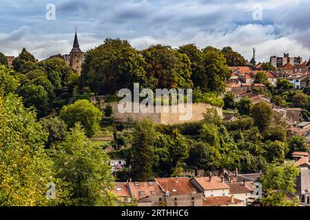 Val de Briey, Meurthe-et-Moselle, vista panoramica sui bastioni e sulla città Foto Stock