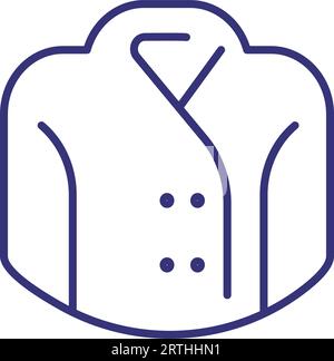 Icona linea uniforme chef Illustrazione Vettoriale