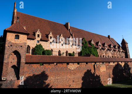 Il Castello Malbork dell'ordine Teutonico (l'ordine dei Cavalieri Teutonici di San Mary's Hospital a Gerusalemme) in Polonia Foto Stock