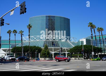 LOS ANGELES, CA -31 agosto 2023 – Vista del Los Angeles Convention Center, una grande sala conferenze situata nel centro di Los Angeles (DTLA) su S. Figuer Foto Stock