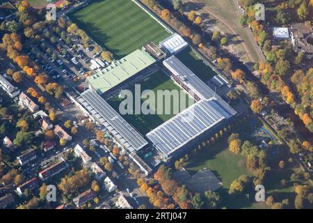 Friburgo, Germania, 22 ottobre 2016: Vista aerea dello stadio di calcio in un giorno di partita Foto Stock