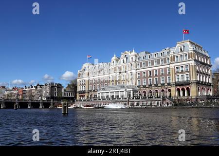 L'Intercontinental Amstel Hotel sull'Amstel ad Amsterdam, Paesi Bassi Foto Stock