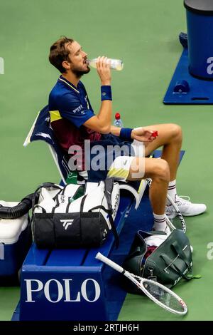 Daniil Medvedev (RUS che gareggia nelle finali del singolo maschile agli US Open di Tennis 2023 Foto Stock