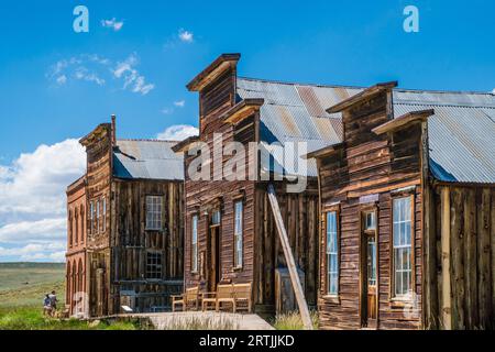 Bodie Ghost Town in California. Bodie è una città fantasma nelle Bodie Hills a est della catena montuosa della Sierra Nevada nella contea di Mono, California. Foto Stock