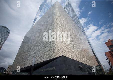 Visita il Perelman Performing Arts Center a Lower Manhattan, New York, il 13 settembre 2023. Il centro delle arti dello spettacolo, costruito al Ground zero a Lower Manhattan, dovrebbe aprire il 19 settembre 2023, con il primo di cinque concerti incentrati sul tema del rifugio. Credito: Brazil Photo Press/Alamy Live News Foto Stock
