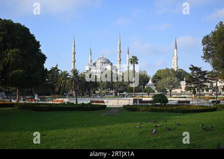 Moschea Blu a Istanbul. Moschea Sultanahmet nel centro della parte storica di Istanbul. Foto Stock