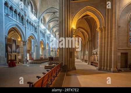 Interno della Cattedrale di Losanna - Losanna, Svizzera Foto Stock