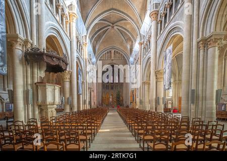 Interno della Cattedrale di Losanna - Losanna, Svizzera Foto Stock