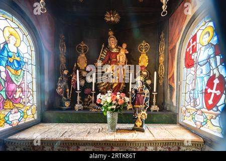 Interno di Maria sulla Cappella Reuss al Ponte di Spreuer - Lucerna, Svizzera Foto Stock