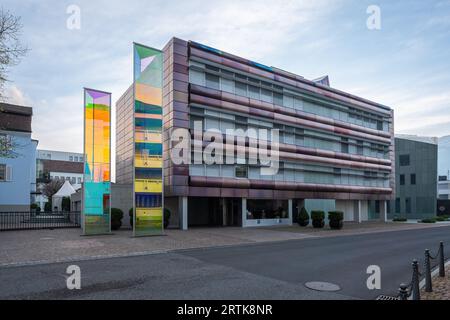 Scultura di due prismi leggeri di Heinz Mack - Vaduz, Liechtenstein Foto Stock