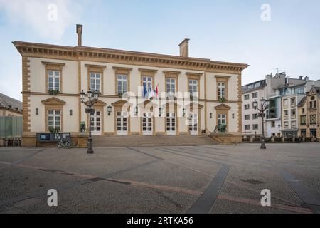 Municipio di Lussemburgo - Hotel de Ville in Place Guillaume II Square - Lussemburgo, Lussemburgo Foto Stock