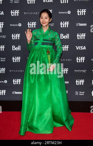 Toronto, Canada. 13 settembre 2023. Yum Jung-ah frequenta i "Smugglers (??)" Anteprima durante il Toronto International Film Festival 2023 alla Roy Thomson Hall. Credito: SOPA Images Limited/Alamy Live News Foto Stock