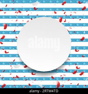Sfondo astratto USA Modern con carta coriandoli. Illustrazione vettoriale Illustrazione Vettoriale