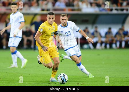 Nicolae Stanciu capitano della Romania Nazionale di qualificazione Euro 2024 Romania vs Kosovo 12.09.2023 , Arena Nationala Stadium , Bucarest Foto Stock