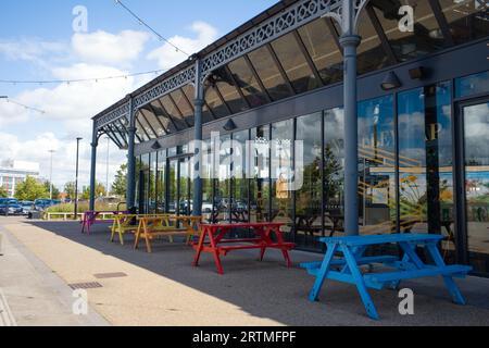 Il Wool Market Dining Center di Doncaster Foto Stock