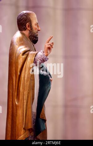 Basilica di Saint Francois de Sales. Saint Francis de Sales. Scultura. Thonon. Francia. Foto Stock