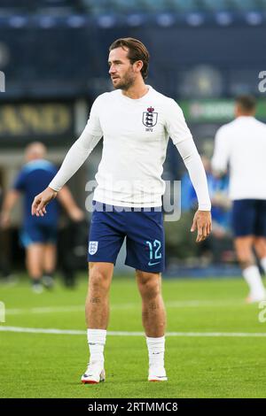 BEN CHILWELL, giocatore di calcio professionista, durante una sessione di allenamento per la Nazionale inglese Foto Stock