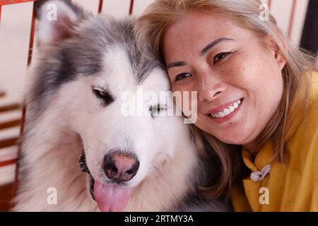 Allevamento di cuccioli. Paradise World per gli amanti degli animali domestici, tempo illimitato nel parco per cani con oltre 35 categorie diverse. Dalat. Vietnam. Foto Stock