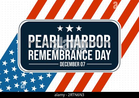 Il 07 dicembre è osservato come Pearl Harbor Rememberance Day negli Stati Uniti d'America, sfondo patriottico Foto Stock