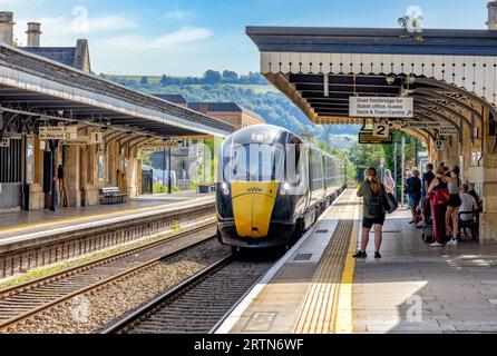 Stazione ferroviaria di Stroud, Cotswolds, Gloucestershire, Regno Unito Foto Stock