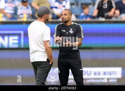 Firo: 08/25/2023, calcio, calcio, 3a lega, 3a Bundesliga, stagione 2023/2024, MSV Duisburg - SSV Ulm 1846 1:1 allenatore portiere ZIEGNER, Duisburg, prima della partita con Sidney SAM, giusto Foto Stock