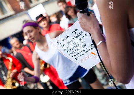 Evento di protesta Oxford Pride giugno 2013 Foto Stock