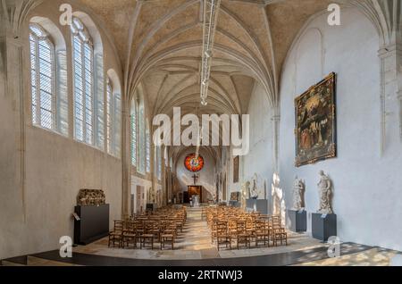 Nancy, Francia - 09 02 2023: Veduta della navata della Chiesa dei Cordelieri di Nancy Foto Stock