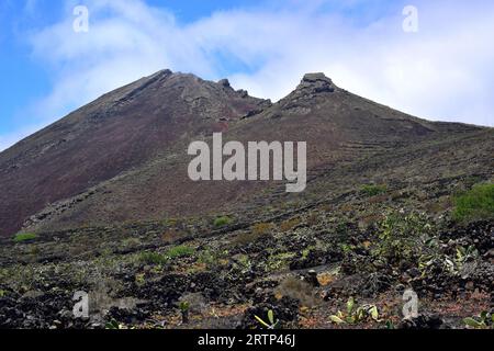Volcan de la Corona, Ye (Haria), Isola di Lanzarote, Isole Canarie, Spagna. Foto Stock