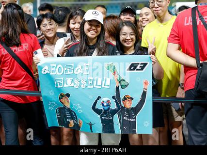 Singapore, Singapore. 14 settembre 2023. Fan, Gran Premio di F1 di Singapore al Marina Bay Street Circuit il 14 settembre 2023 a Singapore, Singapore. (Foto di HOCH ZWEI) credito: dpa/Alamy Live News Foto Stock