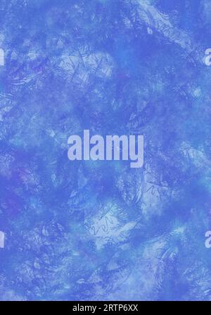 Illustratore di grafica grunge blu, motivo grunge, texture graffi, texture blu Foto Stock