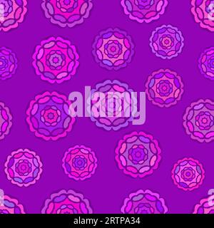 Sfondo vettoriale astratto punto Polka fiori grandi texture senza cuciture Viola Illustrazione Vettoriale