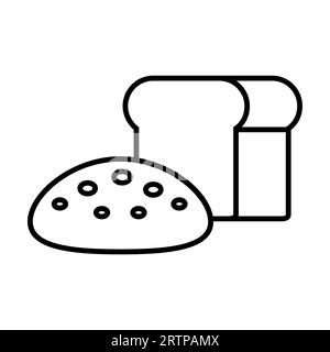 Icona vettoriale di forme di pane appena sfornato Illustrazione Vettoriale